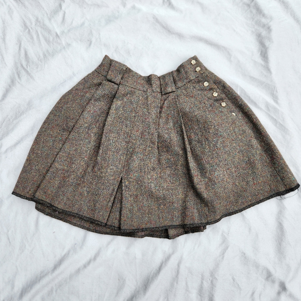 Talbots/Herman Geist/Urban Renewal Wool Plaid Mini Skirt